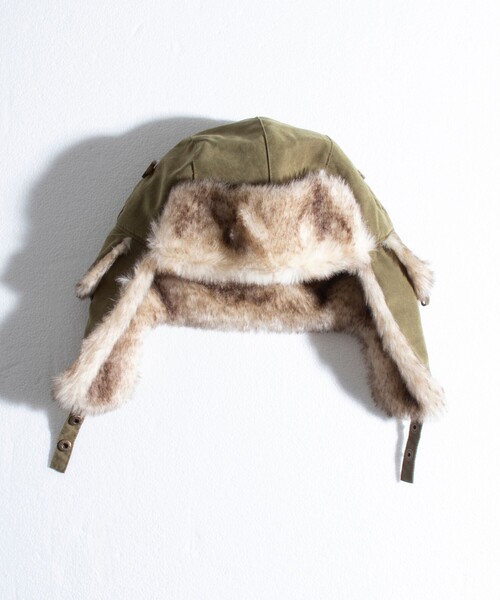 GLOSTER（グロスター）の「【GLOSTER/グロスター】ベーシックフライトキャップ（キャップ・メンズ・ブラック/カーキ/ベージュ・FREE）」の5枚目の写真