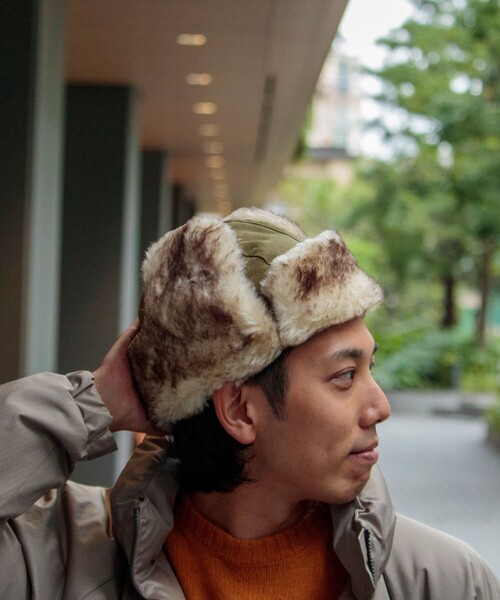 GLOSTER（グロスター）の「【GLOSTER/グロスター】ベーシックフライトキャップ（キャップ・メンズ・ブラック/カーキ/ベージュ・FREE）」の9枚目の写真