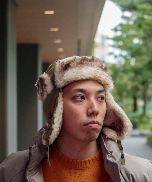 GLOSTER（グロスター）の「【GLOSTER/グロスター】ベーシックフライトキャップ（キャップ・メンズ・ブラック/カーキ/ベージュ・FREE）」の11枚目の写真