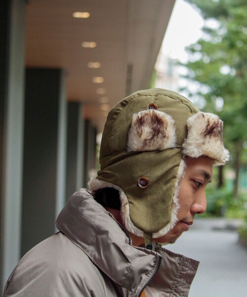 GLOSTER（グロスター）の「【GLOSTER/グロスター】ベーシックフライトキャップ（キャップ・メンズ・ブラック/カーキ/ベージュ・FREE）」の14枚目の写真