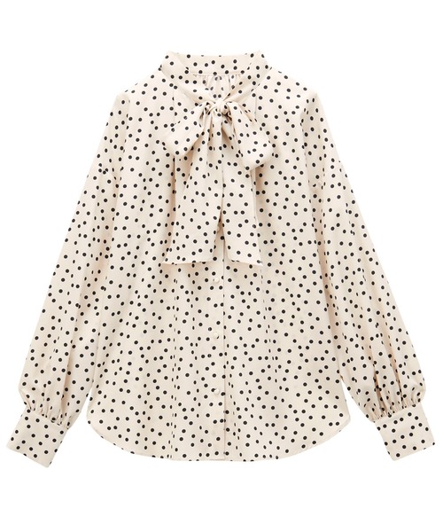 GeeRA(ジーラ)の「オンオフ着られる!前後2wayリボンボウタイブラウス(シャツ/ブラウス・レディース・ブルー/ブラック系その他/ブラック/アイボリー/ホワイト/ピンクベージュ/ベージュ・LARGE/MEDIUM/SMALL/X-LARGE)」の22枚目の写真