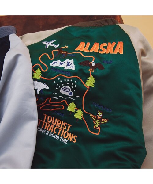 BREEZE（ブリーズ）の「アラスカジャン（スカジャン・キッズ・ネイビー/グリーン・110/90/130/100/140/120/150）」の10枚目の写真