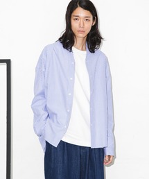 NANO universe | 「大人のワイドシャツ」バンドカラー 長袖(シャツ/ブラウス)