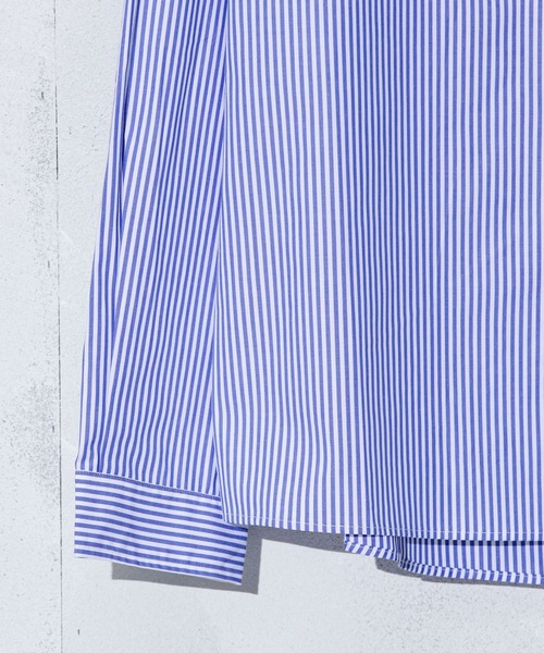 NANO universe（ナノユニバース）の「「大人のワイドシャツ」バンドカラー 長袖（シャツ/ブラウス・メンズ・ホワイト/ベージュ/ブルー・S/M/L）」の6枚目の写真