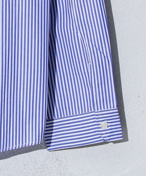 NANO universe（ナノユニバース）の「「大人のワイドシャツ」バンドカラー 長袖（シャツ/ブラウス・メンズ・ホワイト/ベージュ/ブルー・S/M/L）」の7枚目の写真