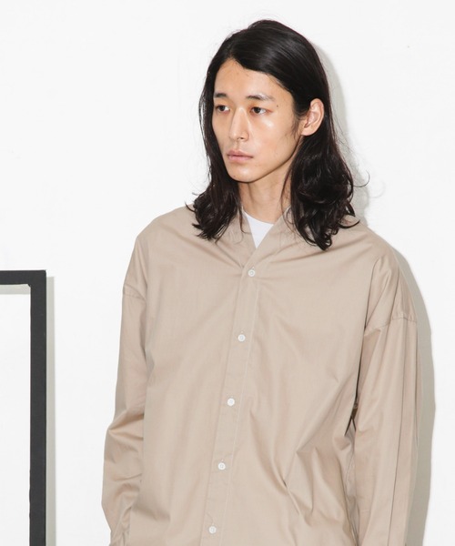 NANO universe（ナノユニバース）の「「大人のワイドシャツ」バンドカラー 長袖（シャツ/ブラウス・メンズ・ホワイト/ベージュ/ブルー・S/M/L）」の20枚目の写真