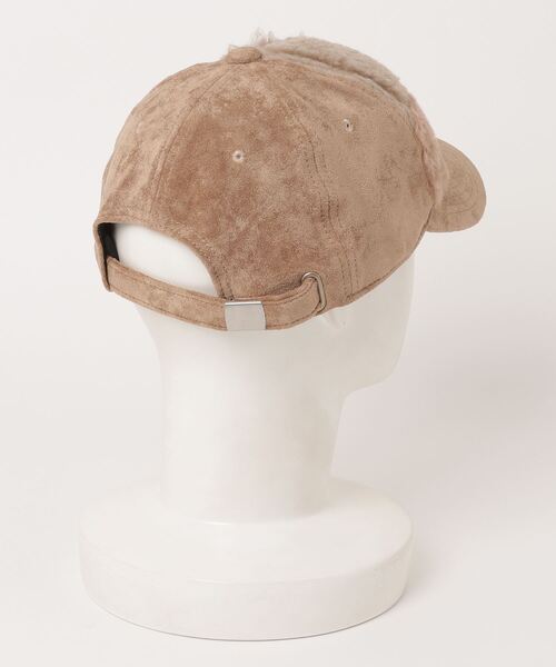 COMMON WARE（コモンウェアー）の「ST:PB/FFUR PTN CAP　ファーポイントキャップ（キャップ・レディース・ベージュ/ブラック・FREE）」の3枚目の写真