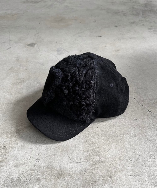 COMMON WARE（コモンウェアー）の「ST:PB/FFUR PTN CAP　ファーポイントキャップ（キャップ・レディース・ベージュ/ブラック・FREE）」の2枚目の写真