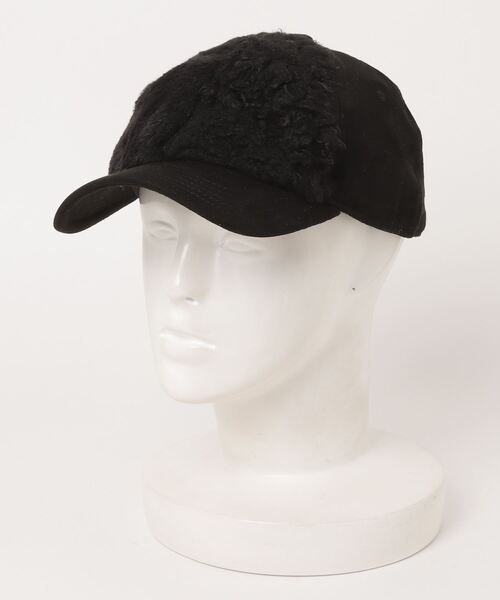 COMMON WARE（コモンウェアー）の「ST:PB/FFUR PTN CAP　ファーポイントキャップ（キャップ・レディース・ベージュ/ブラック・FREE）」の4枚目の写真