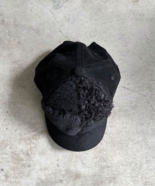 COMMON WARE（コモンウェアー）の「ST:PB/FFUR PTN CAP　ファーポイントキャップ（キャップ・レディース・ベージュ/ブラック・FREE）」の5枚目の写真