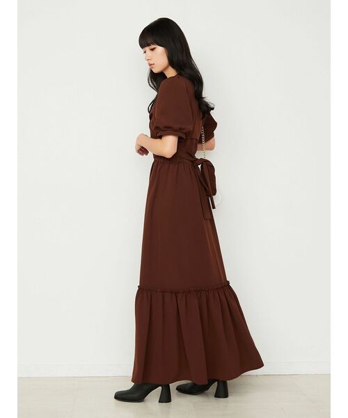 CALNAMUR（カルナムール）の「2Wayサイドオープンワンピース（ワンピース・レディース・ブラウン・FREE）」の4枚目の写真