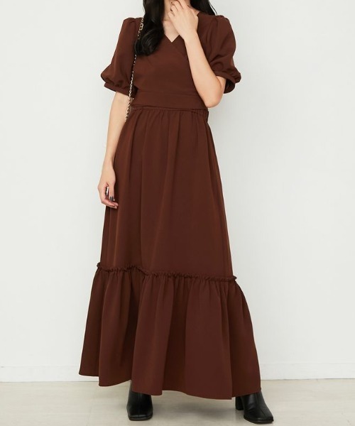 CALNAMUR（カルナムール）の「2Wayサイドオープンワンピース（ワンピース・レディース・ブラウン・FREE）」の20枚目の写真