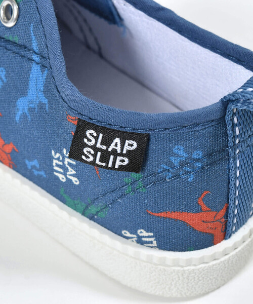 SLAP SLIP(スラップスリップ)の「恐竜はたらくくるま柄スニーカー風スリッポン(14~17cm)(スニーカー・キッズ・ブルー/グレー・14.0cm/16.0cm/17.0cm/15.0cm)」の11枚目の写真