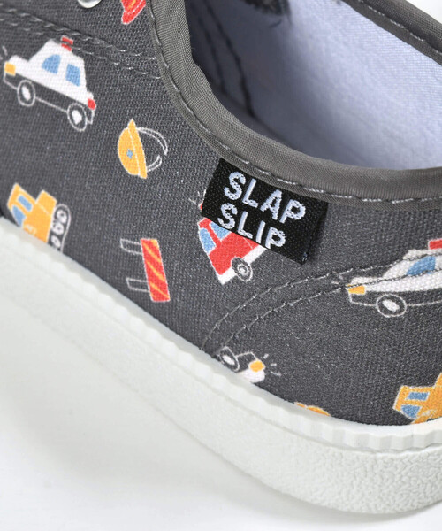 SLAP SLIP(スラップスリップ)の「恐竜はたらくくるま柄スニーカー風スリッポン(14~17cm)(スニーカー・キッズ・ブルー/グレー・14.0cm/16.0cm/17.0cm/15.0cm)」の17枚目の写真