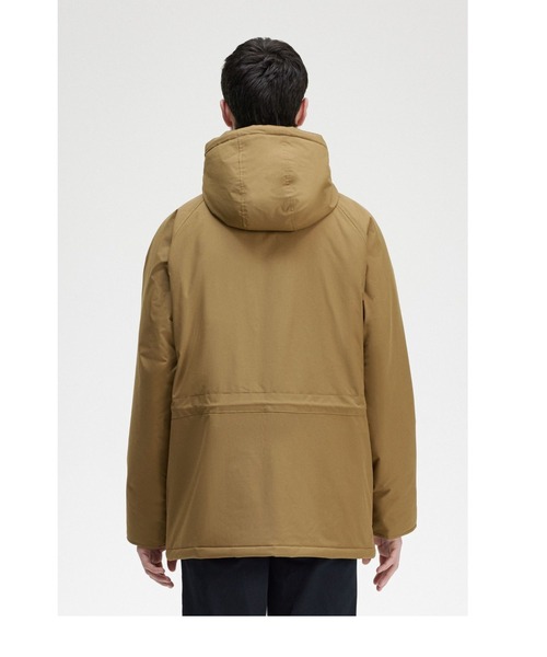 FRED PERRY フレッドペリー ダウンジャケット リアルファー L 茶色 フレッドペリー Fredperry ダウンジャケット ダウン ブラウン
