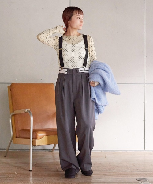 w closet（ダブルクローゼット）の「チュールドットボートネック