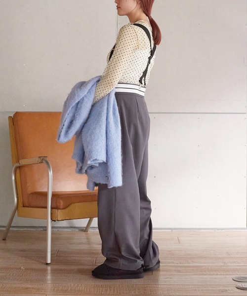 w closet（ダブルクローゼット）の「チュールドットボートネックプルオーバー（Tシャツ/カットソー・レディース・ブラック/ベージュ系その他/アイボリー・FREE）」の10枚目の写真