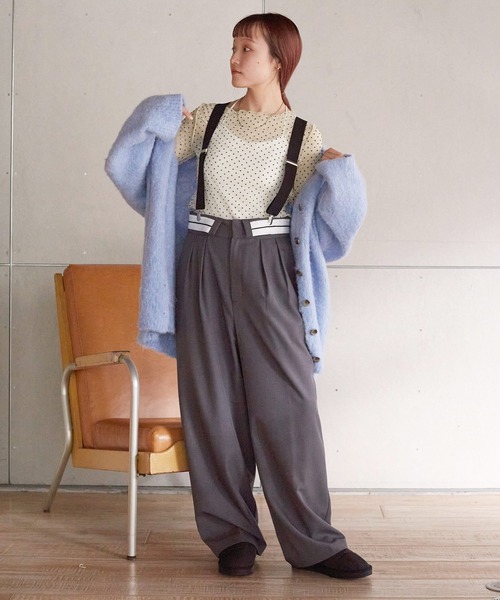 w closet（ダブルクローゼット）の「チュールドットボートネックプルオーバー（Tシャツ/カットソー・レディース・ブラック/ベージュ系その他/アイボリー・FREE）」の11枚目の写真