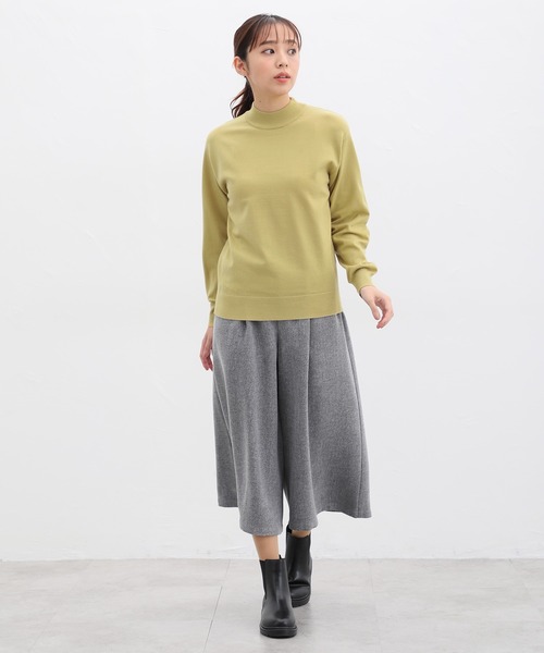 Honeys(ハニーズ)の「ヒアルロン酸ハイネックニット(ニット/セーター・レディース・アイボリー/ブルー/杢グレー/イエロー/オレンジ/ブラック/サックスブルー・M/S/L)」の15枚目の写真