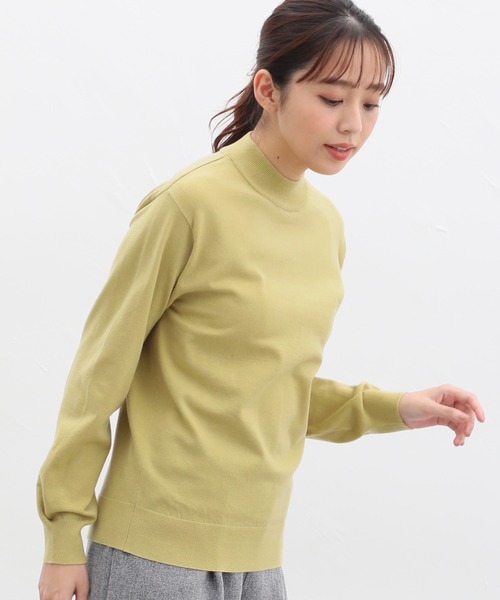 Honeys(ハニーズ)の「ヒアルロン酸ハイネックニット(ニット/セーター・レディース・アイボリー/ブルー/杢グレー/イエロー/オレンジ/ブラック/サックスブルー・M/S/L)」の16枚目の写真