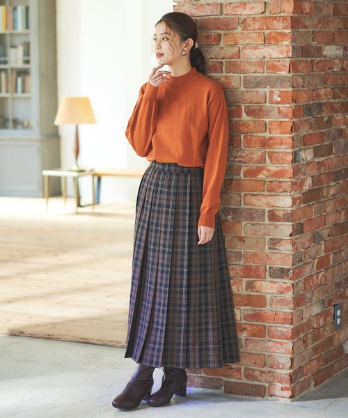 Honeys(ハニーズ)の「ヒアルロン酸ハイネックニット(ニット/セーター・レディース・アイボリー/ブルー/杢グレー/イエロー/オレンジ/ブラック/サックスブルー・M/S/L)」の22枚目の写真