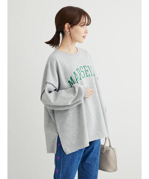 RAY CASSIN FAVORI（レイカズンフェバリ）の「・RAY　CASSIN　ロゴptカラーステッチスウェット（スウェット・レディース・杢グレー/グリーン/チャコールグレー/ブラック・FREE）」の7枚目の写真