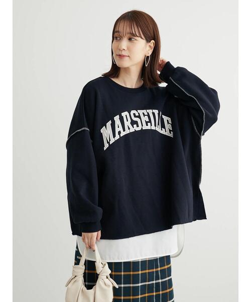 RAY CASSIN FAVORI（レイカズンフェバリ）の「・RAY　CASSIN　ロゴptカラーステッチスウェット（スウェット・レディース・杢グレー/グリーン/チャコールグレー/ブラック・FREE）」の9枚目の写真