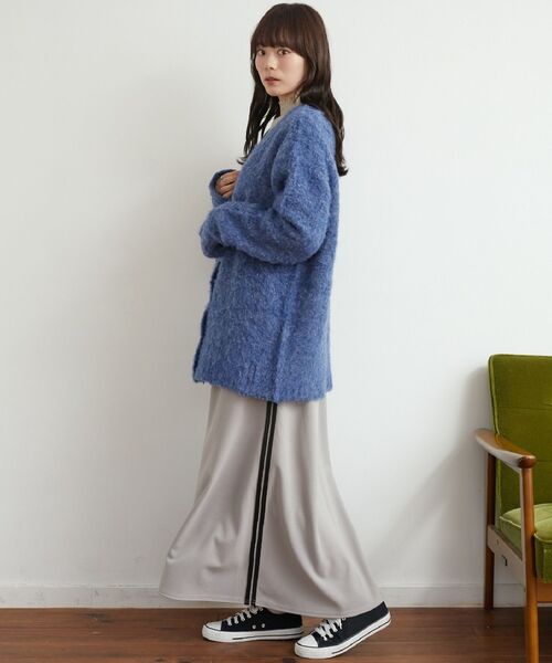 RETRO GIRL（レトロガール）の「【UNIXSEX】起毛ブークレBIGカーデ（カーディガン/ボレロ・レディース・グリーン/ブルー/オレンジ/イエロー/ピンク/オフホワイト・FREE）」の11枚目の写真