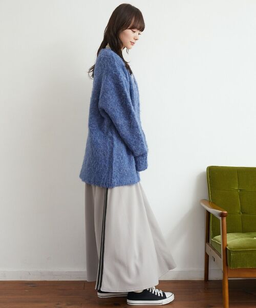 RETRO GIRL（レトロガール）の「【UNIXSEX】起毛ブークレBIGカーデ（カーディガン/ボレロ・レディース・グリーン/ブルー/オレンジ/イエロー/ピンク/オフホワイト・FREE）」の12枚目の写真