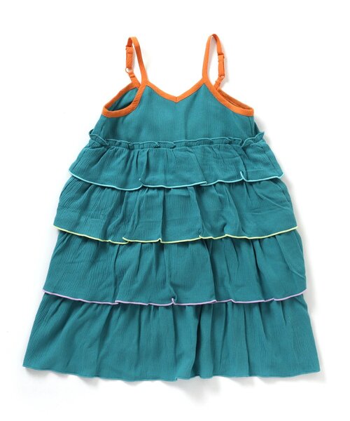 apres les cours（アプレレクール）の「WEB限定 カラフルティアードキャミワンピース（ワンピース・キッズ・ベージュ/エメラルド・90/140/130/110/80/120/100）」の10枚目の写真