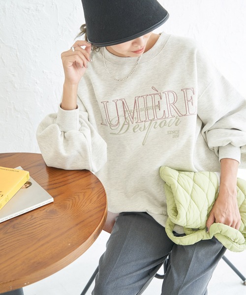 ROPE' PICNIC(ロペピクニック)の「裏起毛刺繍ロゴBIGスウェット(スウェット・レディース・チャコールグレー/ブルー系その他5/キナリ/ライトグレー・38)」の4枚目の写真