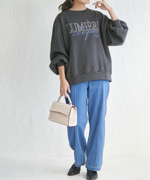 ROPE' PICNIC(ロペピクニック)の「裏起毛刺繍ロゴBIGスウェット(スウェット・レディース・チャコールグレー/ブルー系その他5/キナリ/ライトグレー・38)」の22枚目の写真