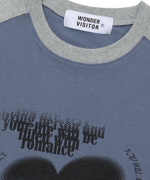 WONDER VISITOR(ワンダービジター)の「WONDER VISITOR/Y2Kラグラン長袖Tシャツ 2982980(Tシャツ/カットソー・レディース・グレー/ブルー・FREE)」の19枚目の写真