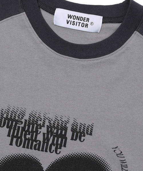 WONDER VISITOR(ワンダービジター)の「WONDER VISITOR/Y2Kラグラン長袖Tシャツ 2982980(Tシャツ/カットソー・レディース・グレー/ブルー・FREE)」の21枚目の写真