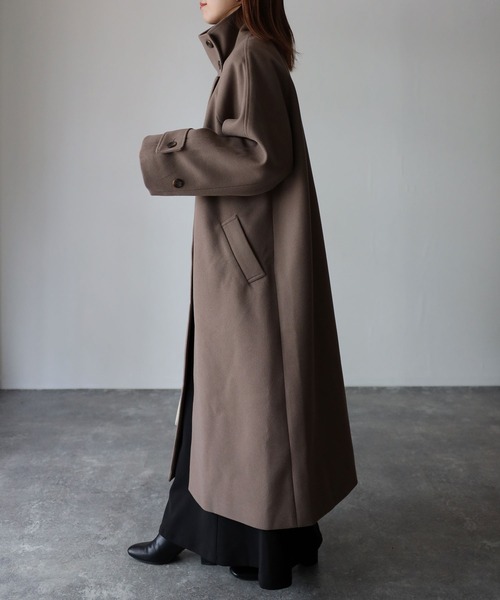 Riberry（リベリー）の「スタンドカラーラグランロングコート（ステン