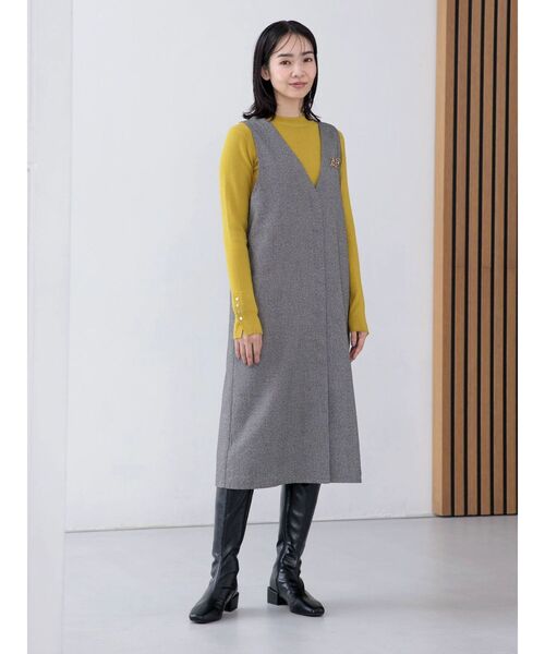 Green Parks(グリーンパークス)の「・minia ローヒールストレッチロングブーツ(ブーツ・レディース・ブラック/ベージュ・LL/S/M/L)」の12枚目の写真