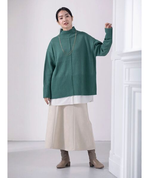 Green Parks(グリーンパークス)の「・minia ローヒールストレッチロングブーツ(ブーツ・レディース・ブラック/ベージュ・LL/S/M/L)」の3枚目の写真