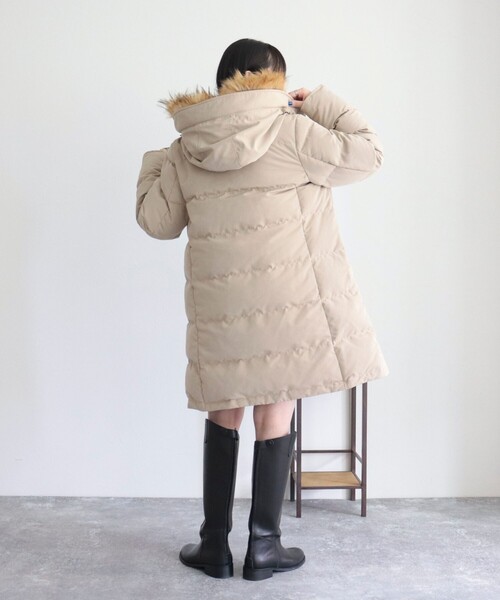 GEVACO（ゲバコ）の「【GEVACO/ゲバコ】タッサーロングダウン（ダウンジャケット/コート・レディース・ネイビー/ベージュ/ブラック・36/38）」の11枚目の写真