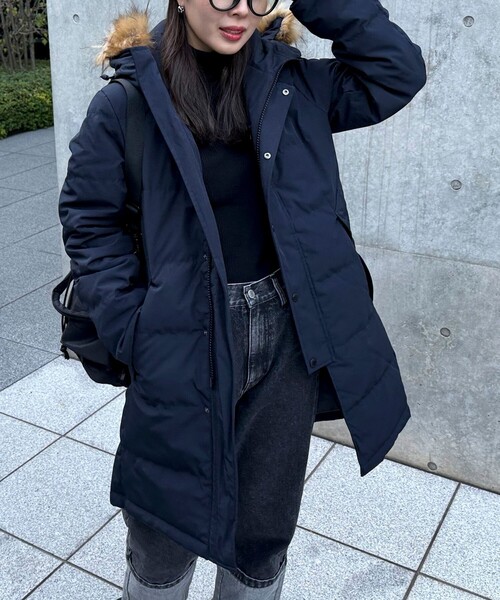 GEVACO（ゲバコ）の「【GEVACO/ゲバコ】タッサーロングダウン（ダウンジャケット/コート・レディース・ネイビー/ベージュ/ブラック・36/38）」の9枚目の写真