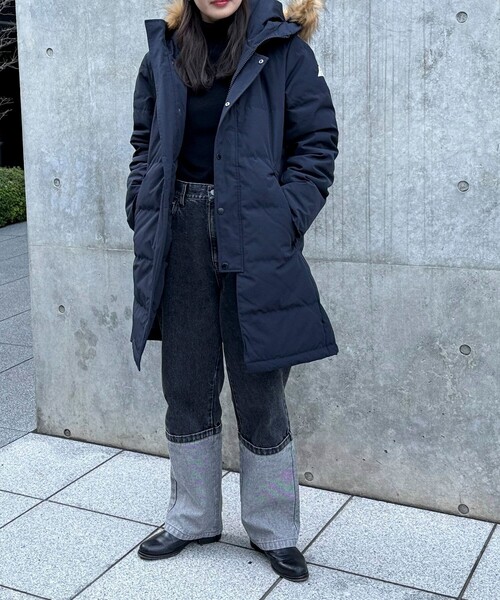 GEVACO（ゲバコ）の「【GEVACO/ゲバコ】タッサーロングダウン（ダウンジャケット/コート・レディース・ネイビー/ベージュ/ブラック・36/38）」の7枚目の写真