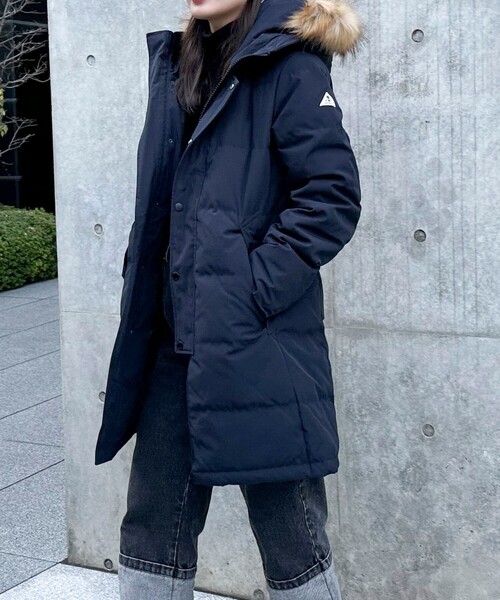 GEVACO（ゲバコ）の「【GEVACO/ゲバコ】タッサーロングダウン（ダウンジャケット/コート・レディース・ネイビー/ベージュ/ブラック・36/38）」の13枚目の写真