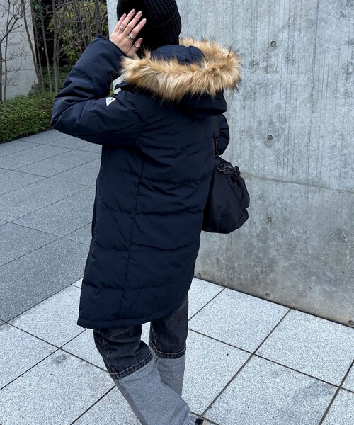 GEVACO（ゲバコ）の「【GEVACO/ゲバコ】タッサーロングダウン（ダウンジャケット/コート・レディース・ネイビー/ベージュ/ブラック・36/38）」の14枚目の写真