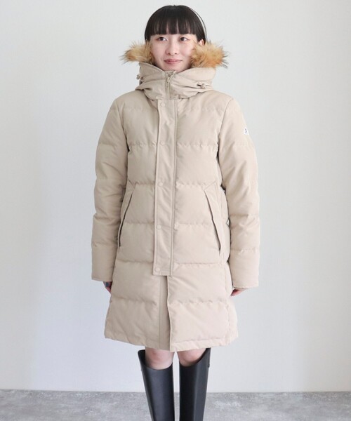 GEVACO（ゲバコ）の「【GEVACO/ゲバコ】タッサーロングダウン（ダウンジャケット/コート・レディース・ネイビー/ベージュ/ブラック・36/38）」の18枚目の写真