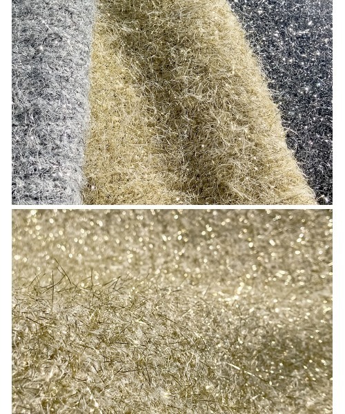 Re:EDIT（リエディ）の「ラメミックスクロップド丈シャギーニットトップス（ニット/セーター・レディース・ブラック/シルバー/ゴールド・LARGE/MEDIUM）」の22枚目の写真