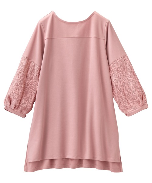 RANAN(ラナン)の「レースボリューム袖カットソートップス(Tシャツ/カットソー・レディース・ライトグレー/オフホワイト/ブラック/ピンク・LL/L/M)」の8枚目の写真