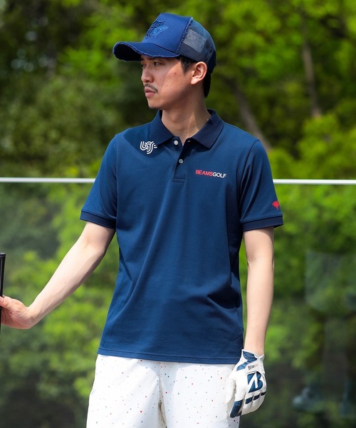 BEAMS GOLF ポロシャツ ORANGE LABEL / ボーダー 切り替え