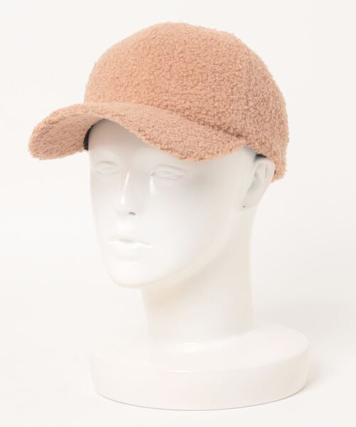 mimis（ミイーミイーズ）の「プードルボアキャップ（キャップ・レディース・ブラック/ベージュ/アイボリー・FREE）」の2枚目の写真