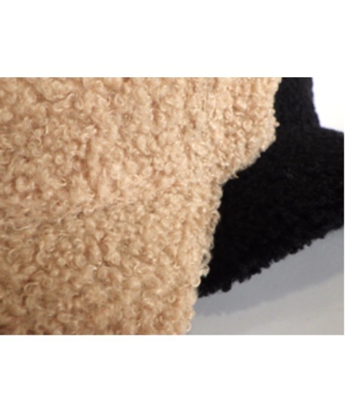 mimis（ミイーミイーズ）の「プードルボアキャップ（キャップ・レディース・ブラック/ベージュ/アイボリー・FREE）」の8枚目の写真