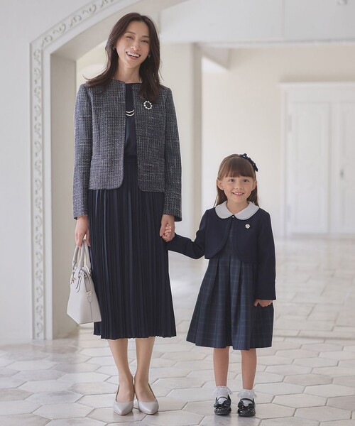 ANY（エニィ）の「チェック ジャンパースカート（ワンピース・キッズ・ネイビー系3/ベージュ系3・130/110/120）」の4枚目の写真