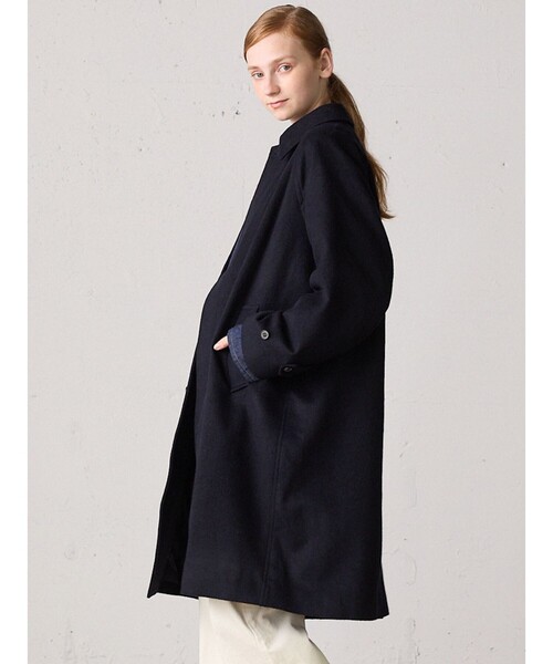 MidiUmi(ミディウミ)の「MidiUmi ウールステンカラーコート(ステンカラーコート・レディース・チャコールグレー/ネイビー/ブラウン・FREE)」の6枚目の写真